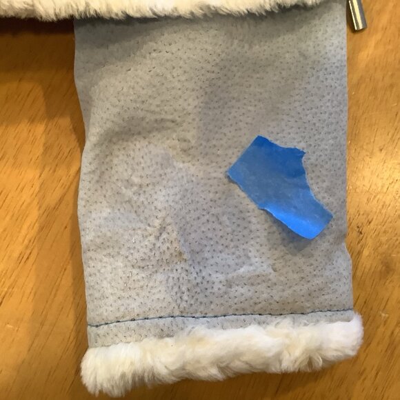 Seventy Seven 77 Blue Genuine Leather Suede Coat Sz Small Soft Lining Y2K READ - Picture 11 of 15